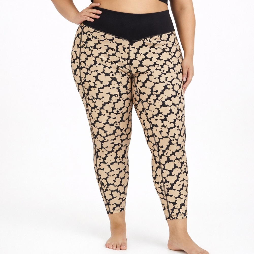Northface woman’s plus size dune sky  leggings 3X UPF40 Brown tan